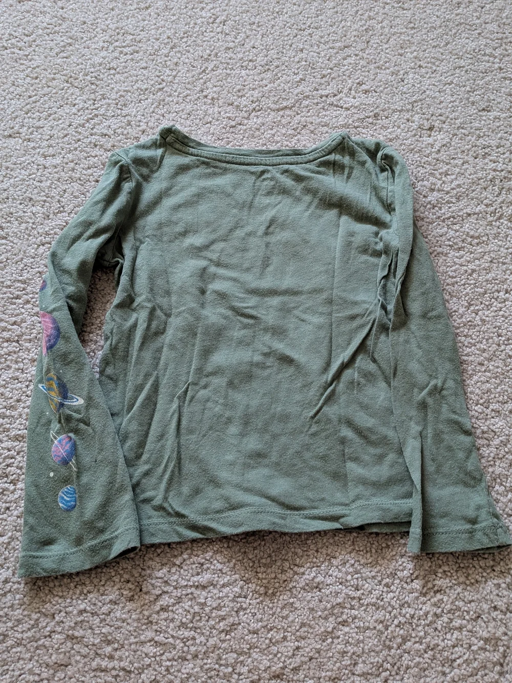 GAP Olive Green 'I Need Space' Long-Sleeve Tee